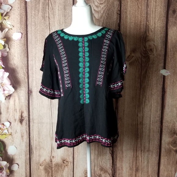 Gibson Latimer embroidered top size XS NWT - Picture 2 of 7